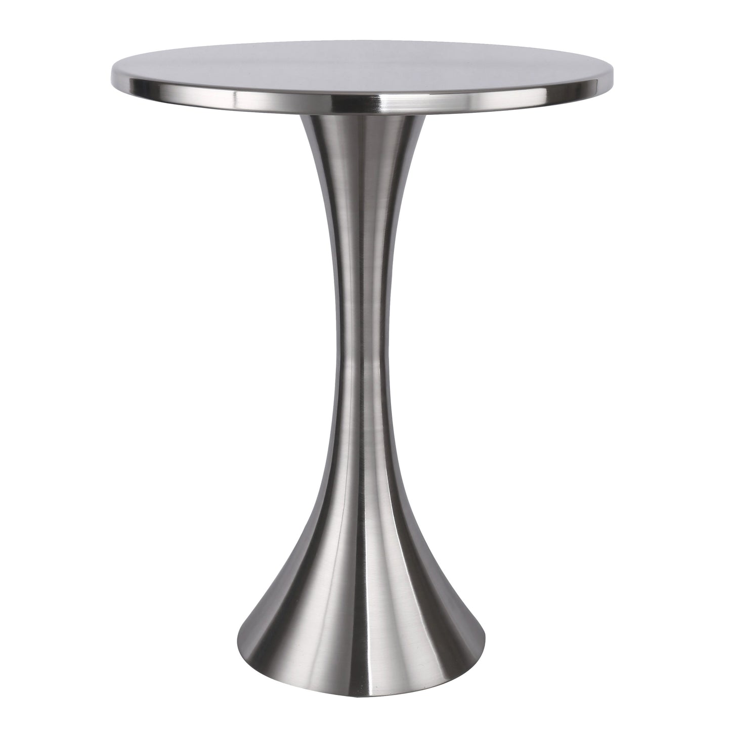 Metal Accent Table in Brushed Nickel