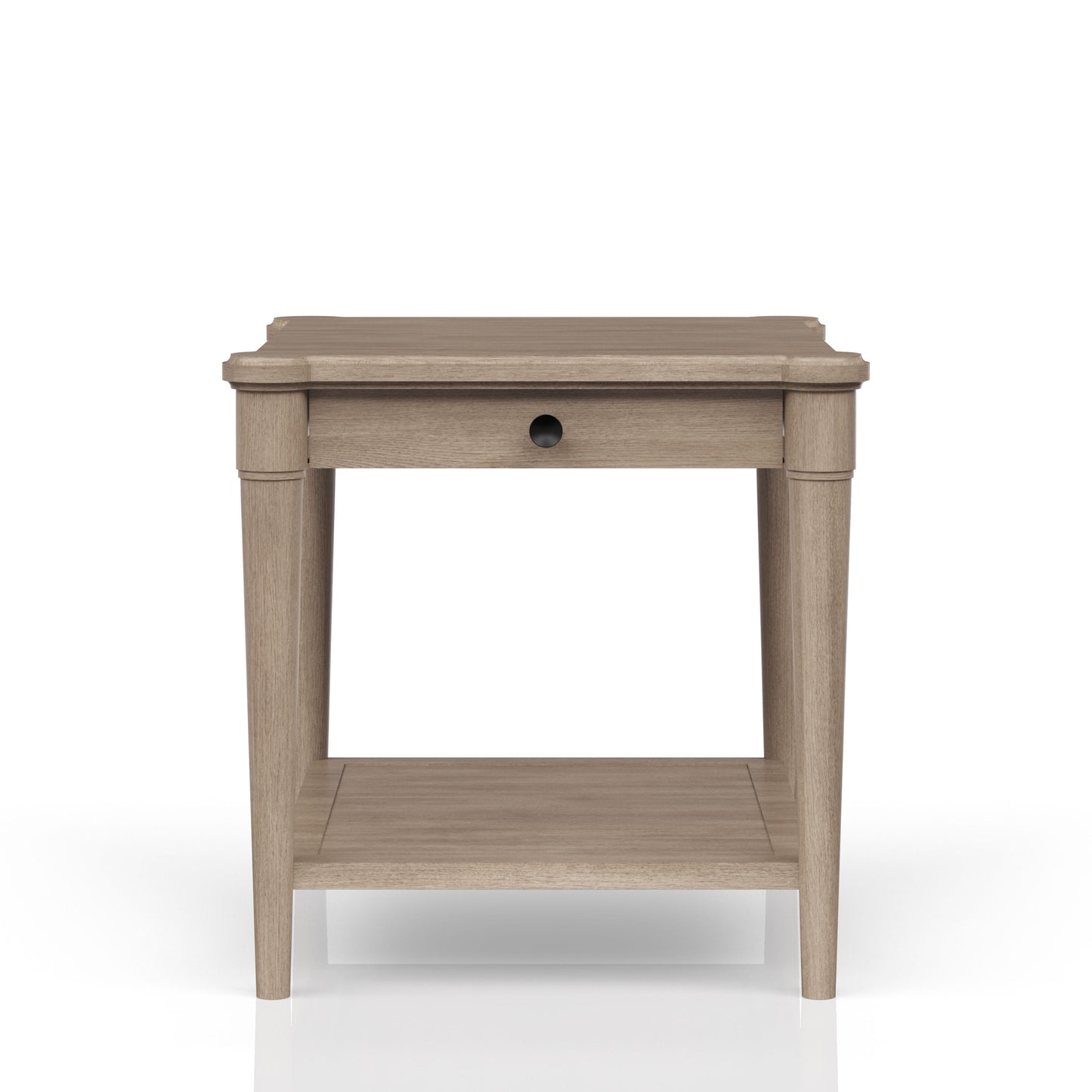 Sand Finished End Table With Storage Drawer