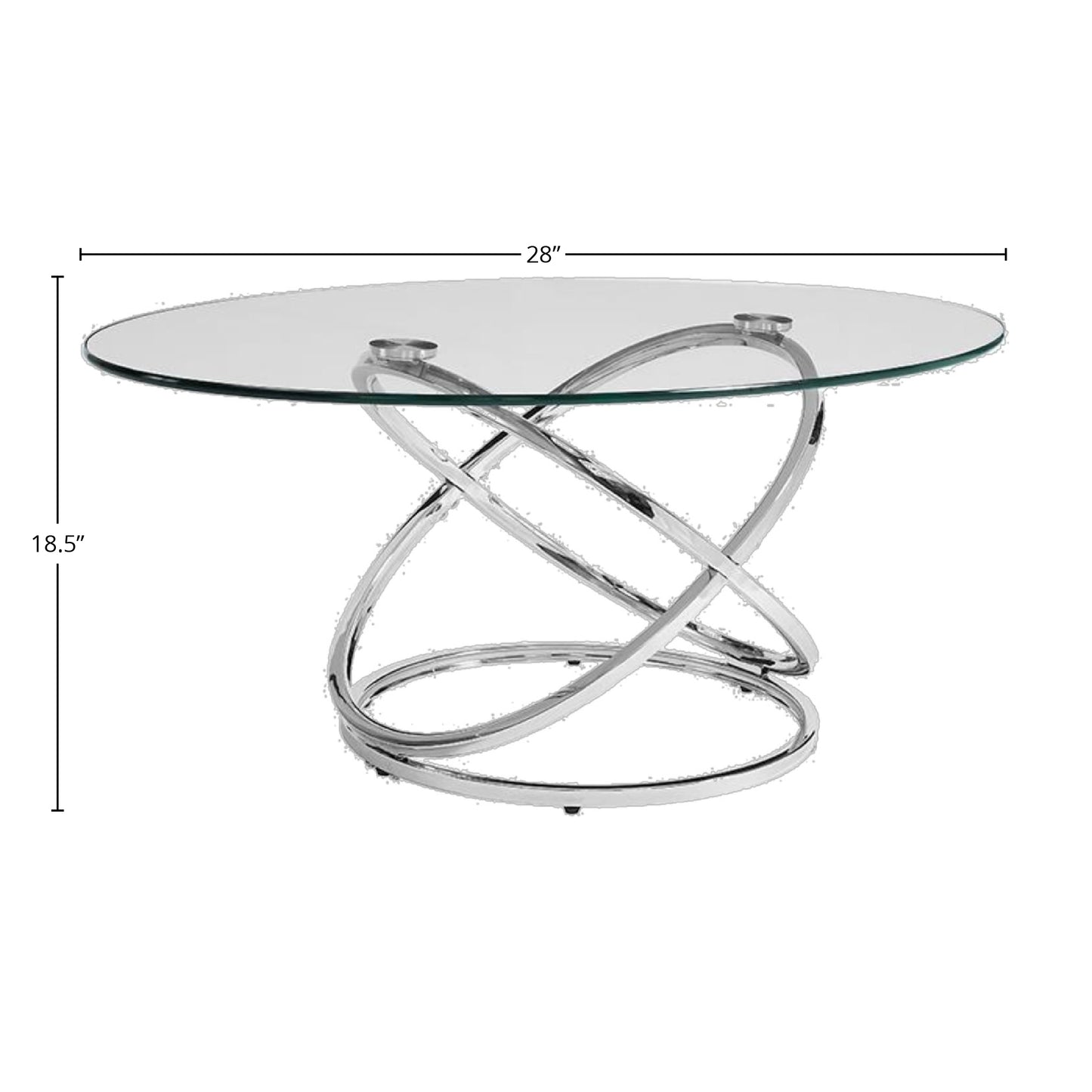 Stainless Steel Cocktail Table Set - 2 End Tables