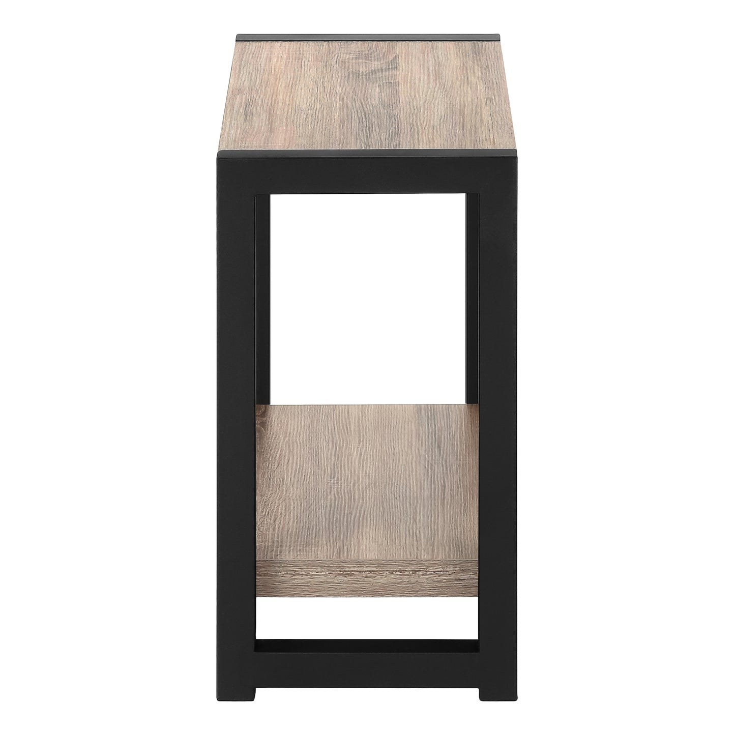 2 Tier Accent Table Taupe Particle Board for Living Room