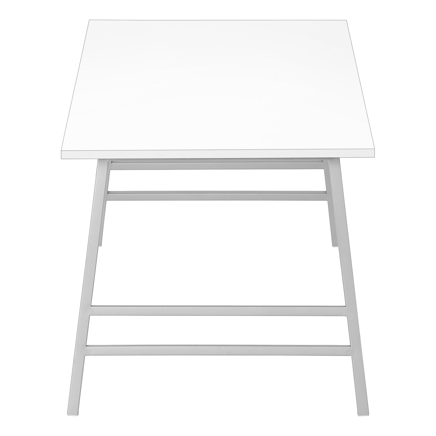 White Rectangular Coffee Table - 40" Modern Accent Table