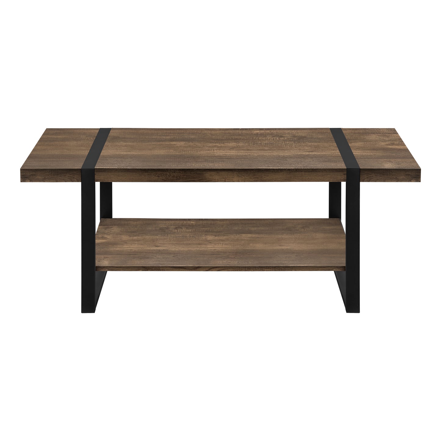 Brown MDF Coffee Table - 47" Rectangular Accent Table for Living Room