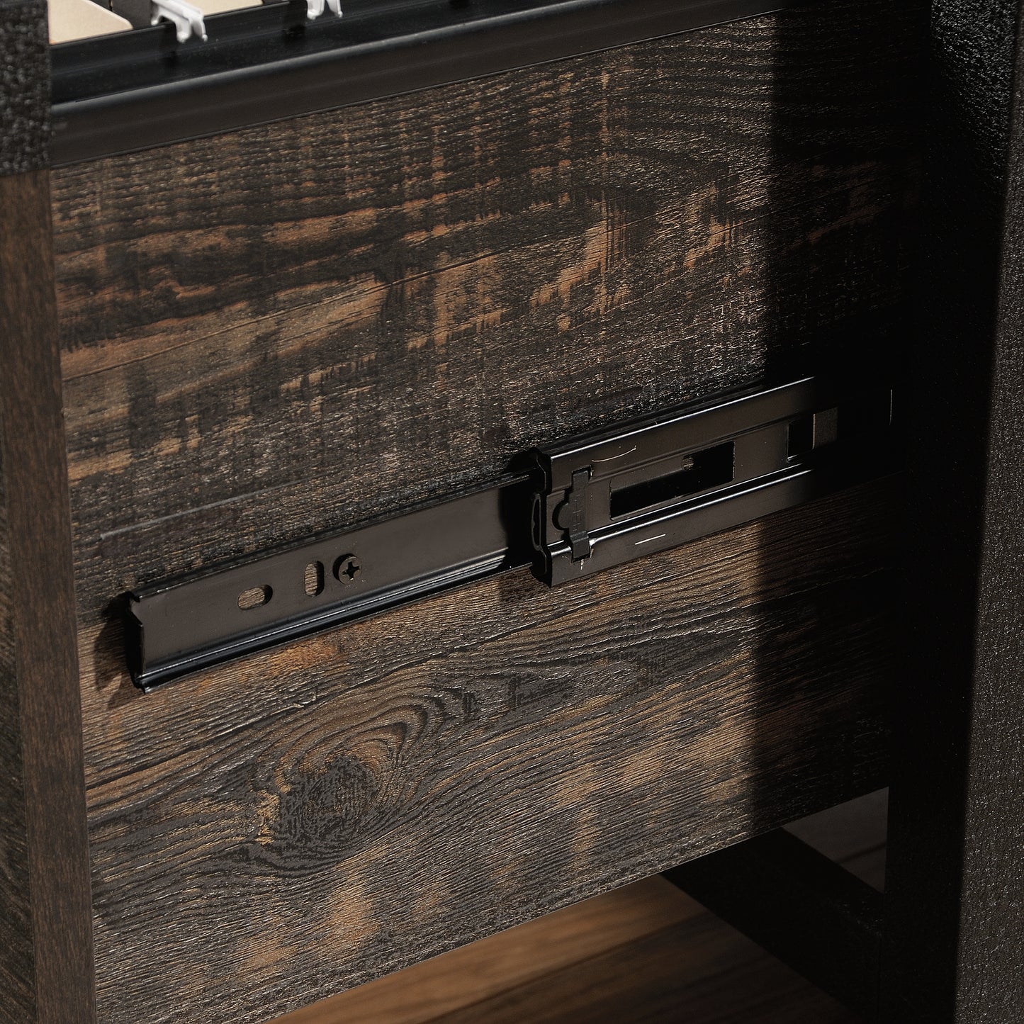 File Pedestal - Dark Oak Finish | Mobile Filing Cabinet