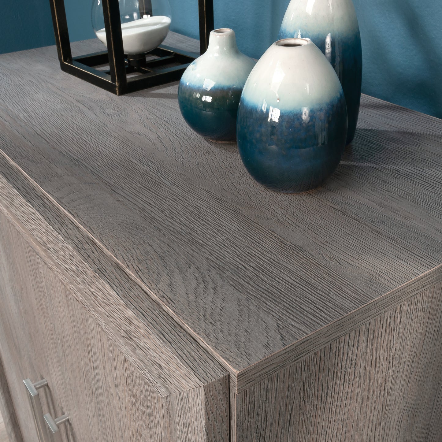 Brown Oak File Cabinet - 1-2 Shelf Storage