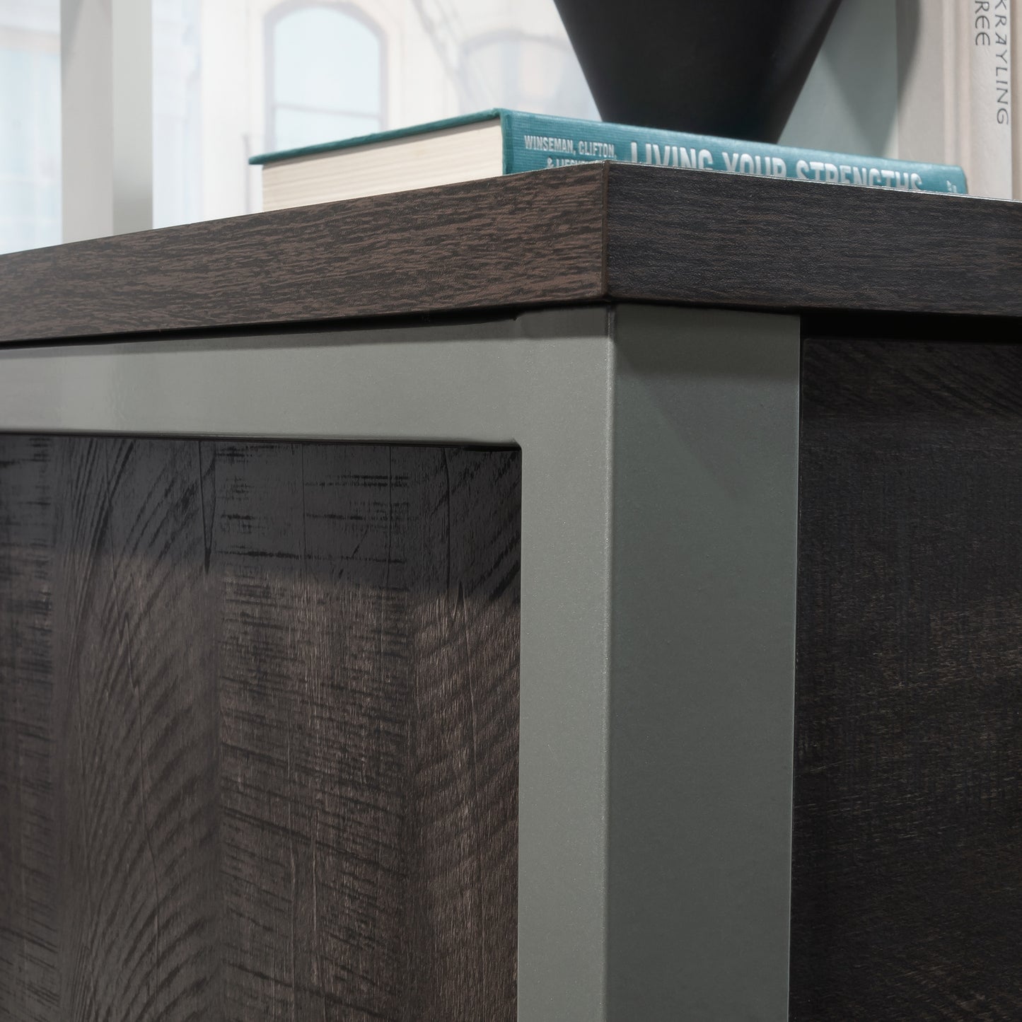 2-Drawer Black Filing Cabinet - Office Storage