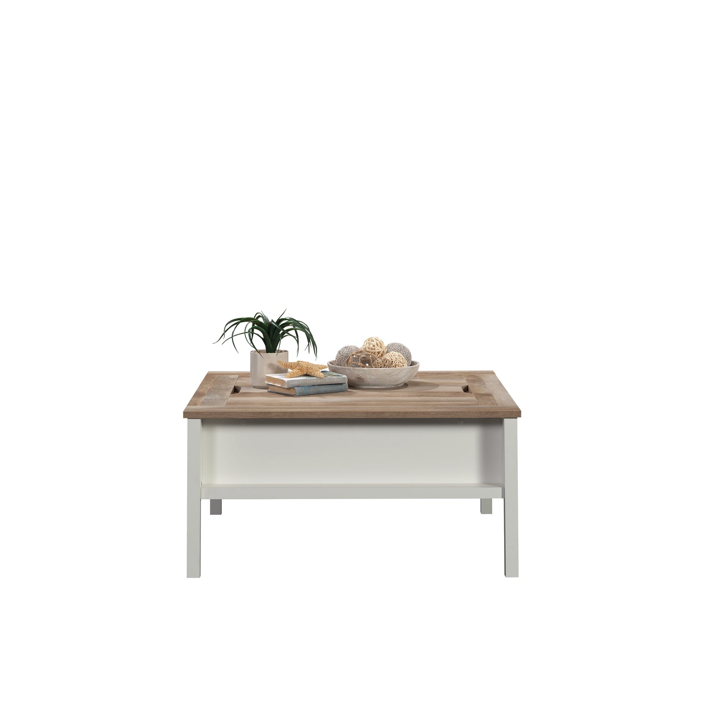 White Square Gaming Desk Table with Chess Storage