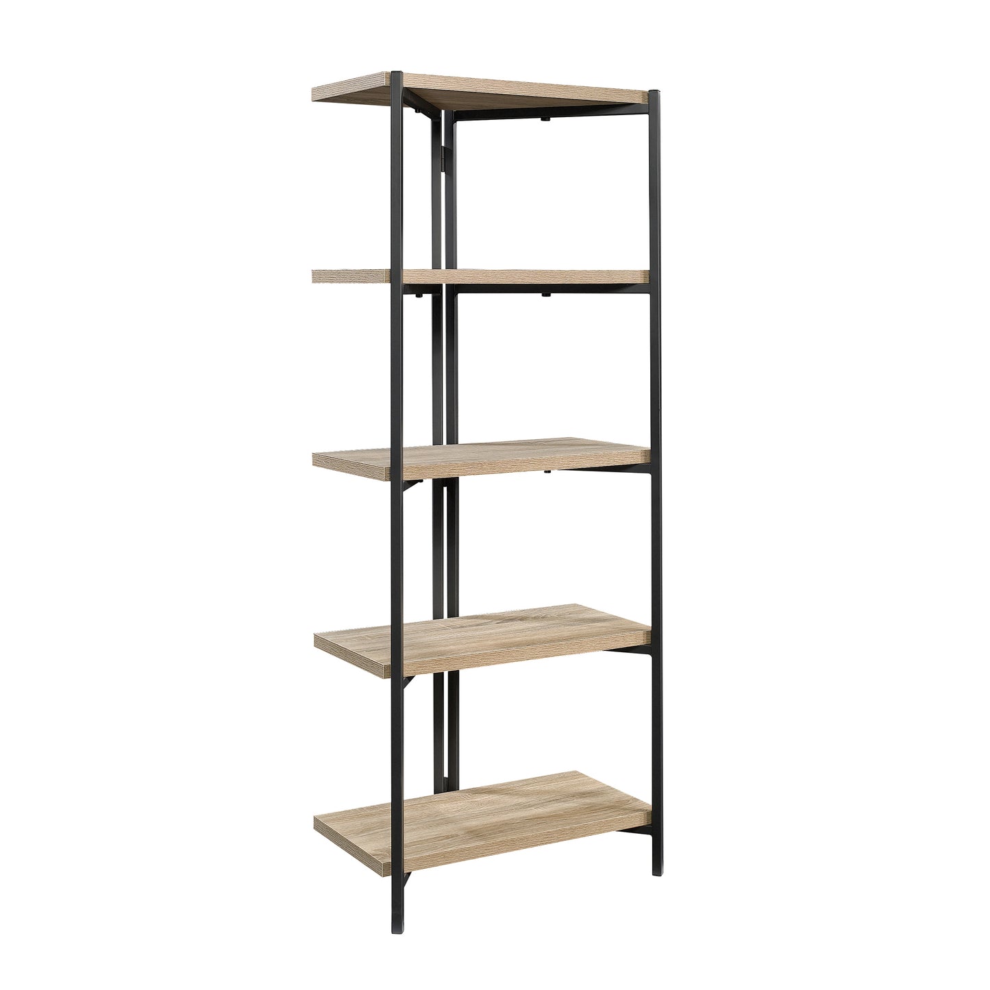 Bookcase with Thick Shelves, Brown finish