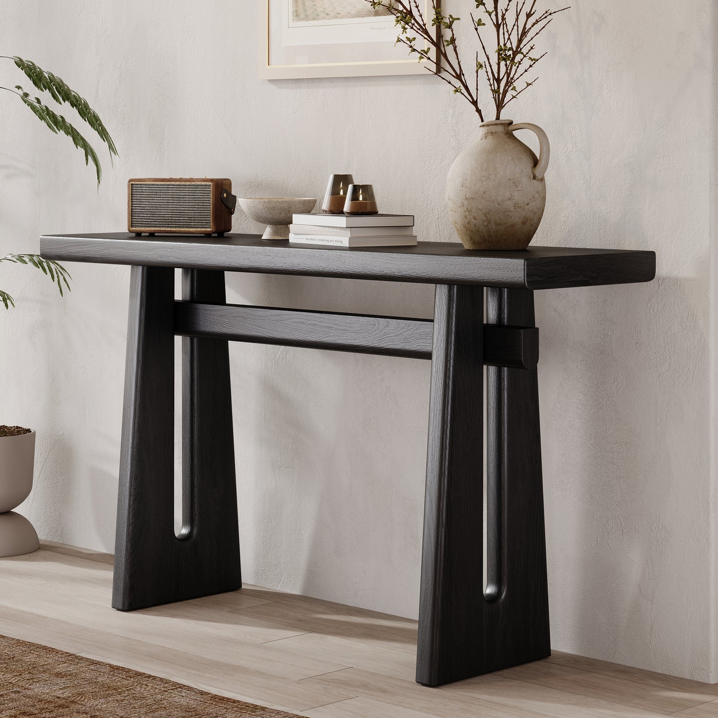 Mirod Elegant Console Table with Geometric Silhouette– Perfect Architectural Touch for Living Room, Entryway, Hallway