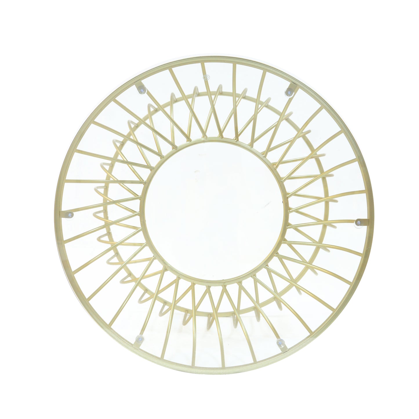 Golden Coffee Table - Glass & Metal Modern Design