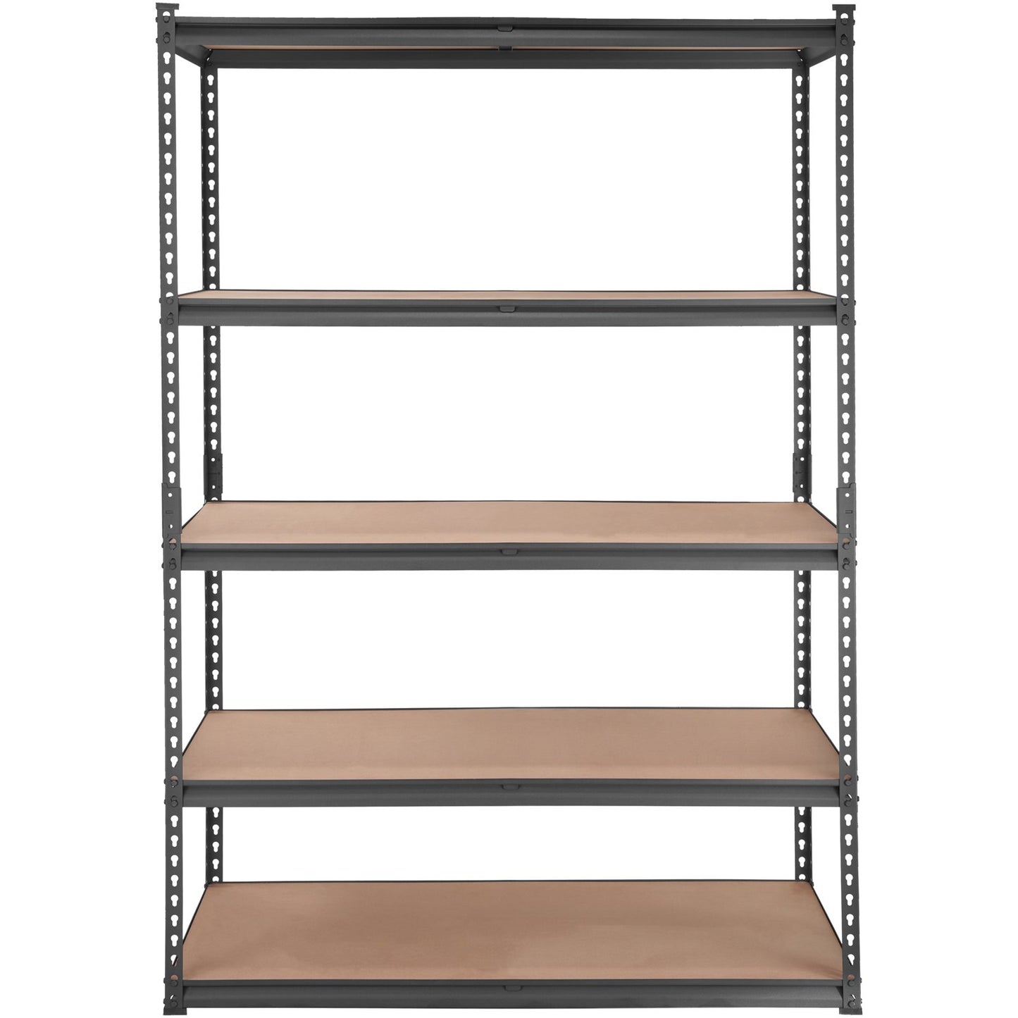 Storage Shelving Unit, 5-Tier Adjustable, 2000 lbs Capacity, Heavy Duty Garage Shelves Metal Organizer Utility Rack, Black, 18" D x 48" W x 72" H for Kitchen Pantry Basement Bathroom Laundry