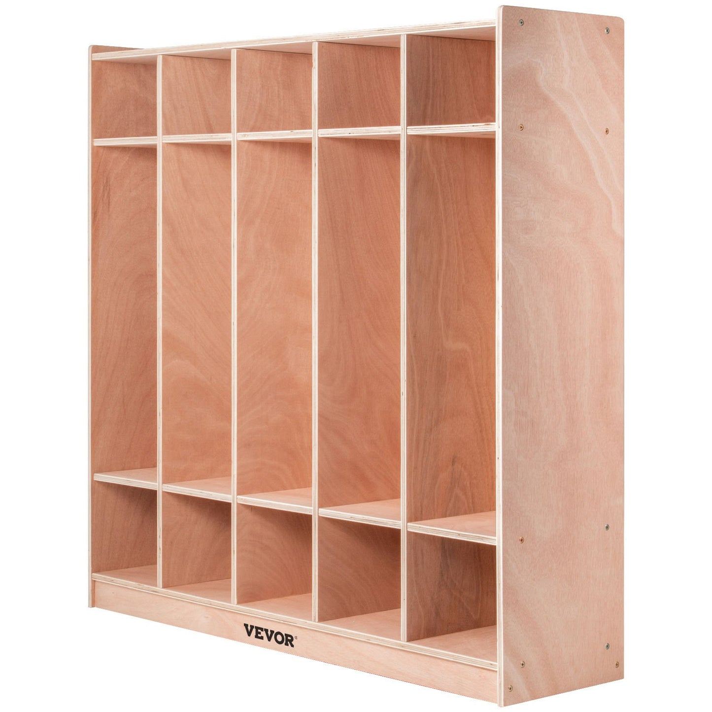 Preschool Cubby Lockers 5-Section Plywood Birch Coat Locker 15MM Thickness Kids Locker for Home 48.4 Inch High Durable Classroom Lockers for Toddlers and Kids Commercial or Personal Use
