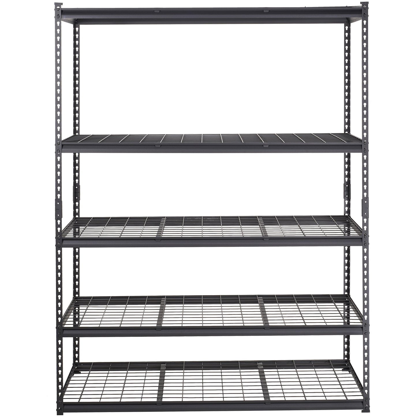 Storage Shelving Unit, 5-Tier Adjustable, 2000 lbs Capacity, Heavy Duty Garage Shelves Metal Organizer Wire Rack, Black, 60" L x 24" W x 78" H for Kitchen Pantry Basement Bathroom Laundry Closet