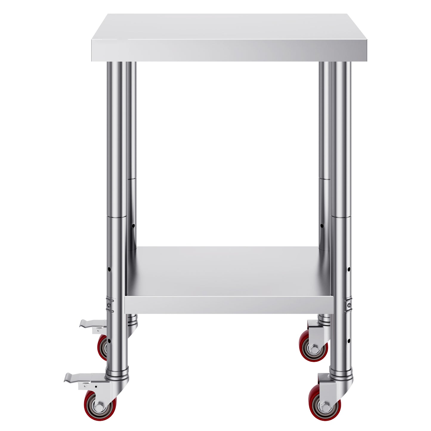 Stainless Steel Work Table - 24x18 Inch Adjustable Height Prep Station
