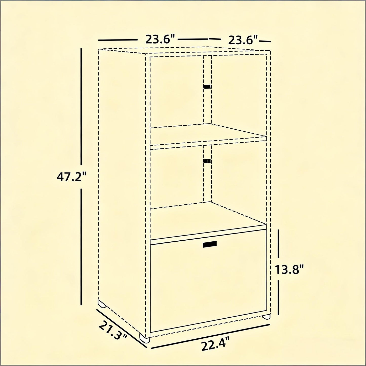 Rattan Deck Box - 2-Shelf Storage Organizer, Grayish