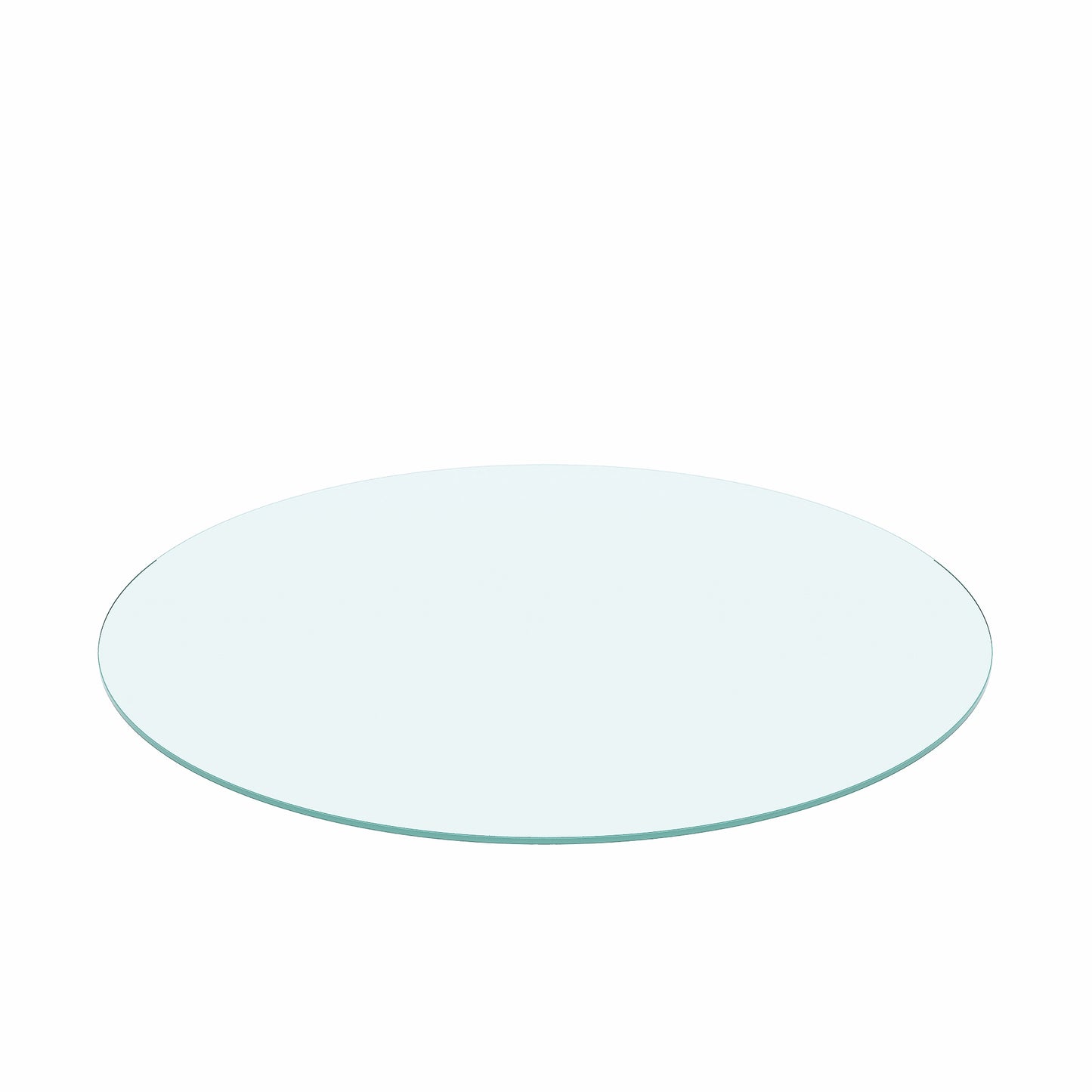 20" Inch Round Tempered Glass Table Top Clear Glass 1/4" Inch Thick Flat Polished Edge