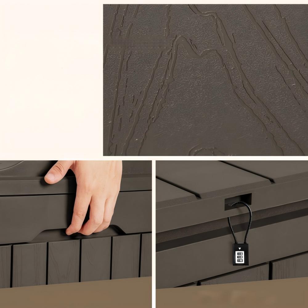 31 Gallon Resin Deck Box - Brown Outdoor Storage