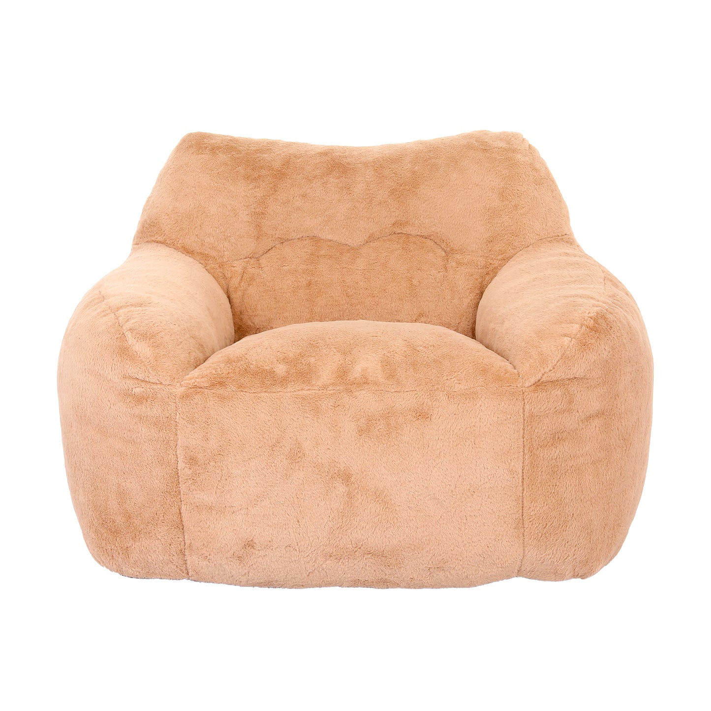 Giant Brown Faux Fur Bean Bag Sofa Chair for Ultimate Comfort and Media
