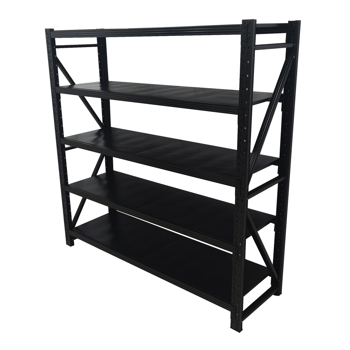 5-Tier Heavy Duty Metal Shelving Unit - Black Storage Rack