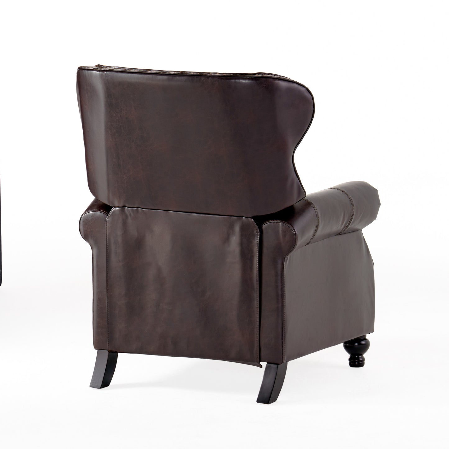 Dark Brown PU Recliner - Contemporary Style Comfort