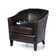 Brown Bonded Leather Club Chair - 29.25" Deep