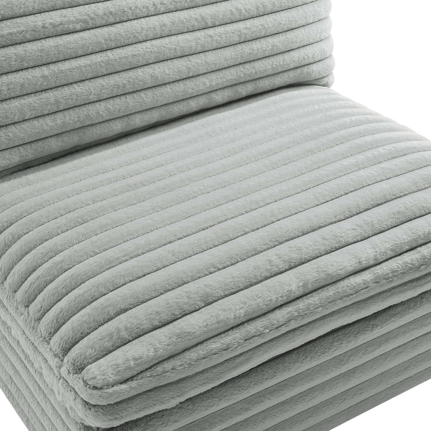 Gray Modular Farmhouse Sectional Sofa with Plush Polyester Fabric for Living Room