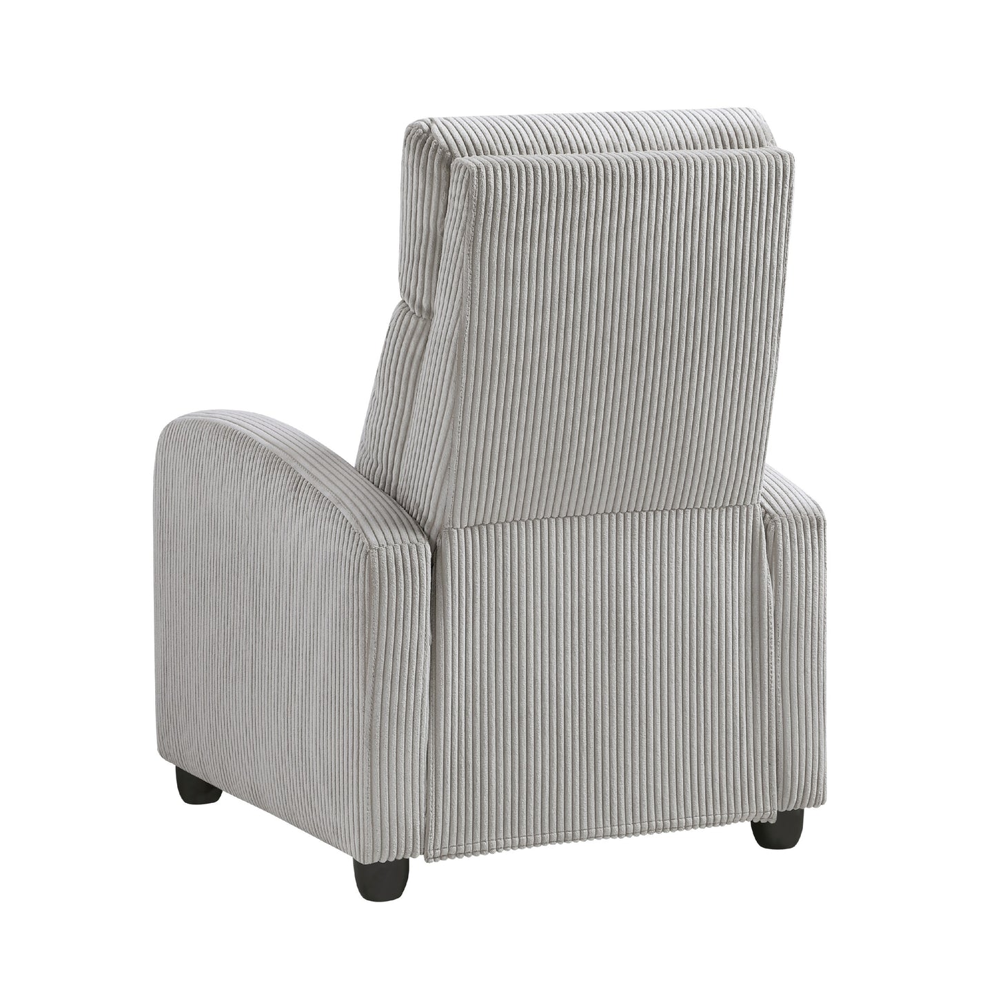 Pary Recliner - Light Gray Corduroy, Wood Frame for Living Room