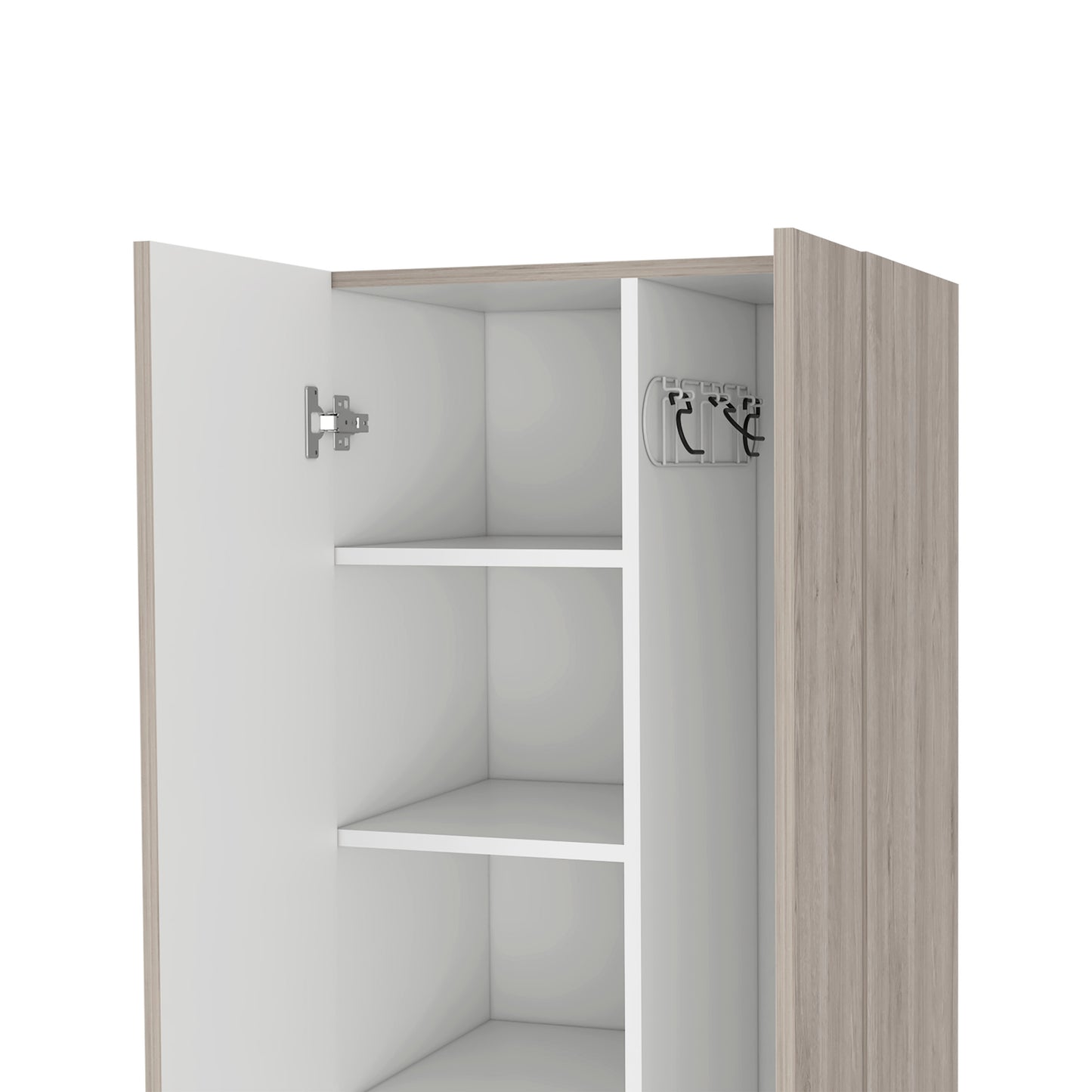 Norway Broom Closet Pantry - 5 Shelf Storage Cabinet, Multicolor