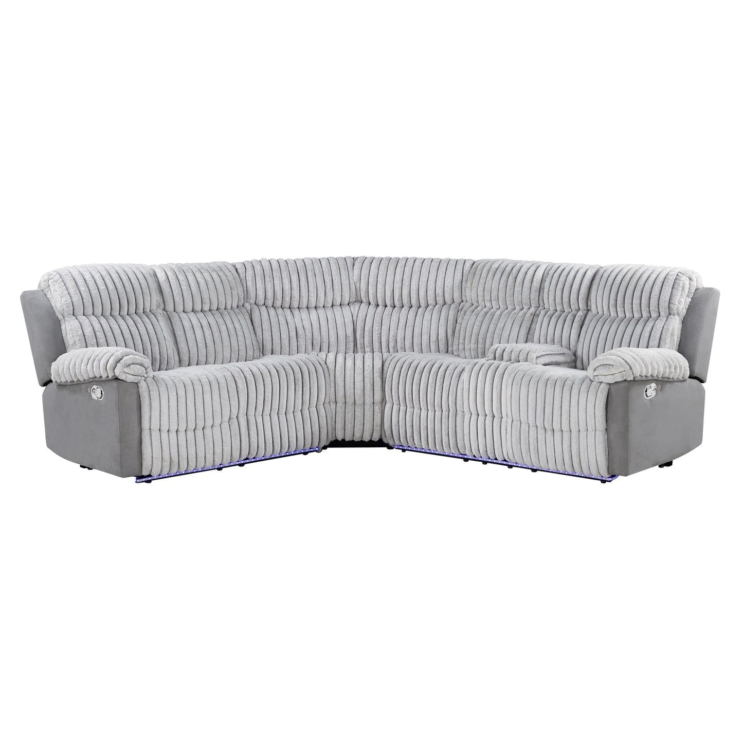 Bruni Grey Sectional with LED