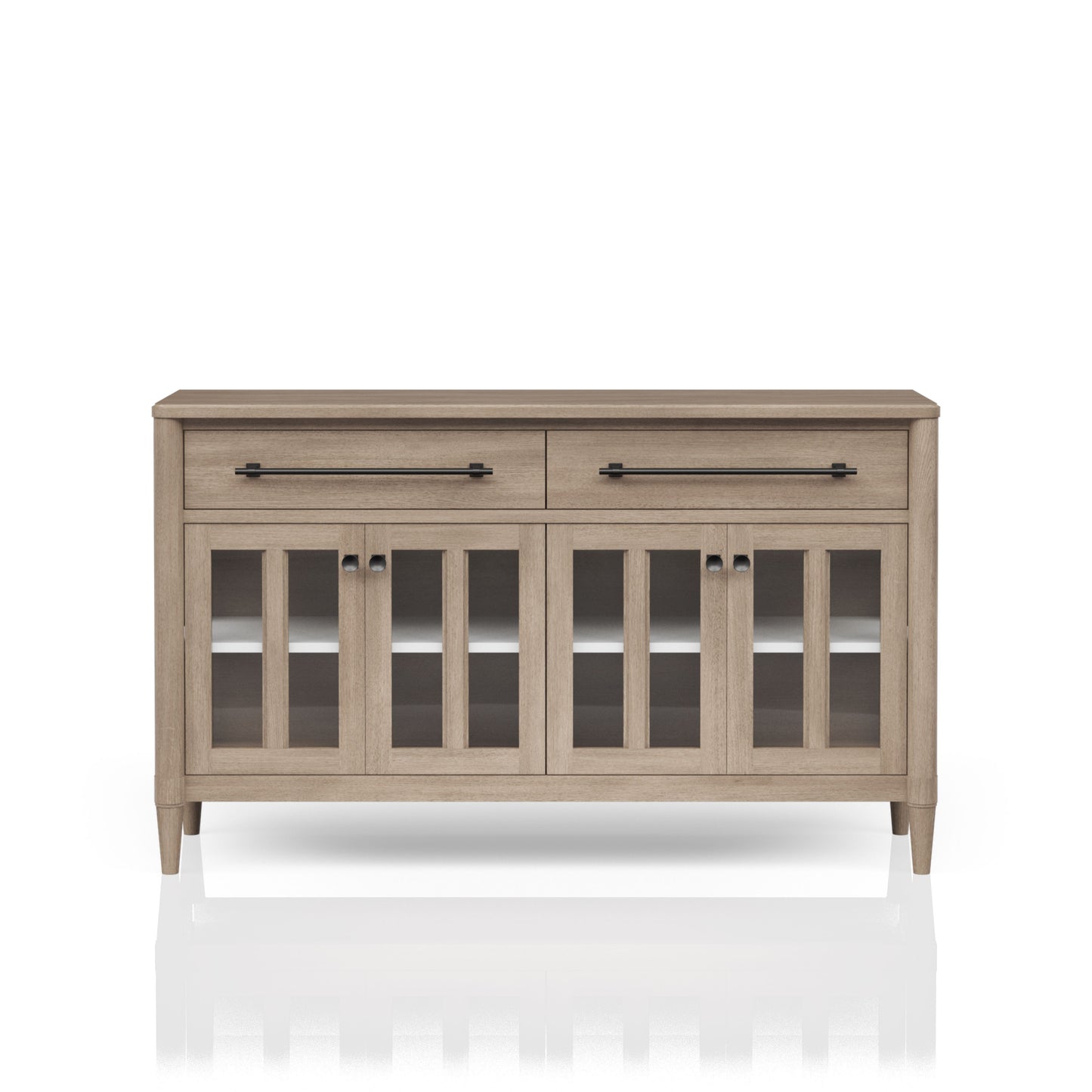 Power Raedy Buffet with Glass Cabinet Doors