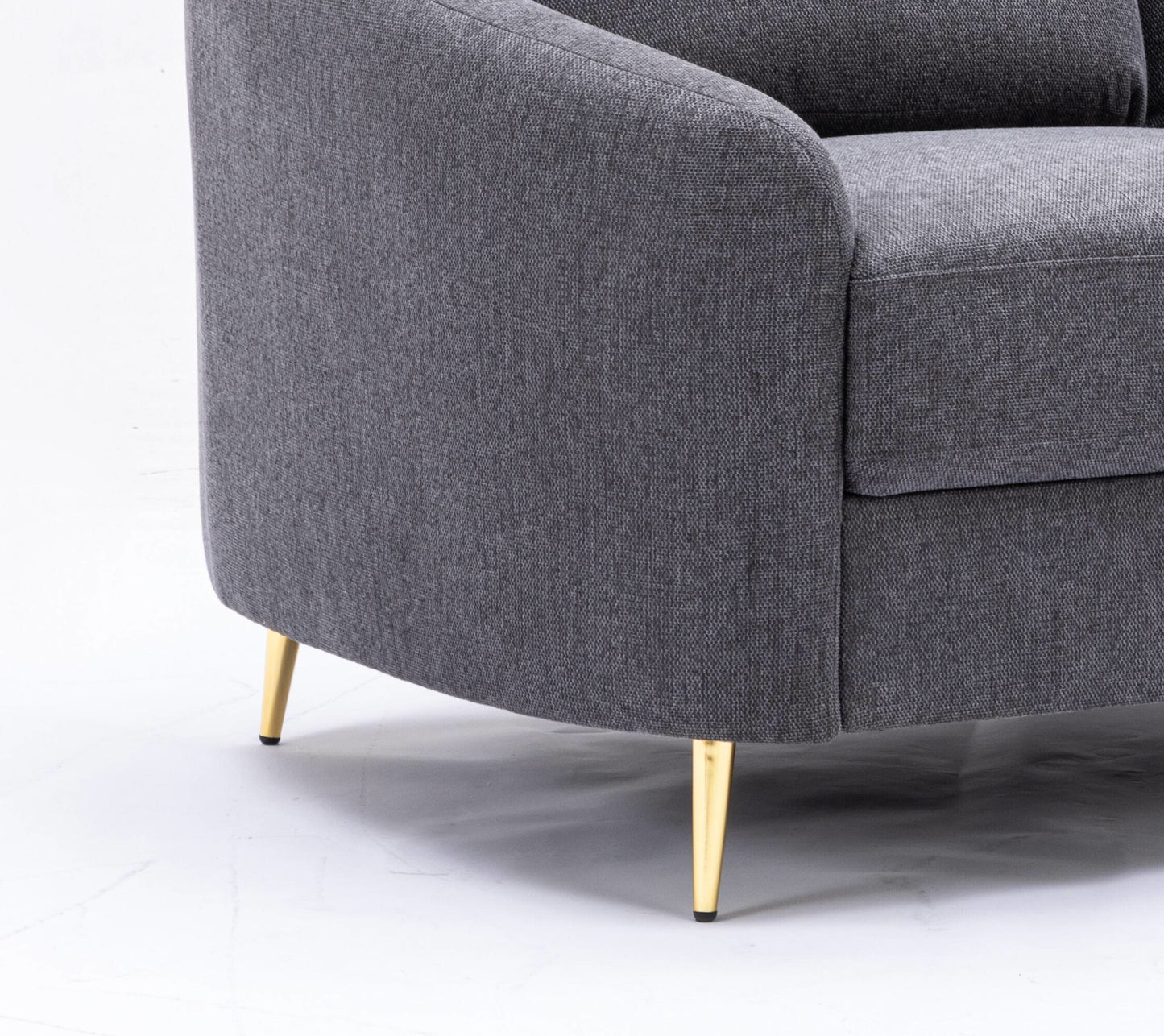 Gray Linen Loveseat for Modern Living Room Entertaining