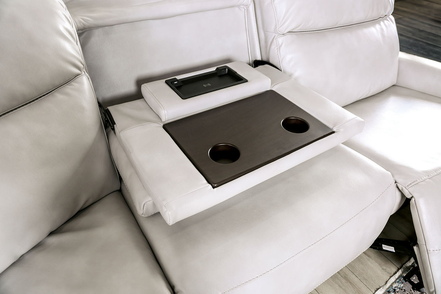 Light Taupe Power Reclining Sectional - Ultimate Comfort & Storage