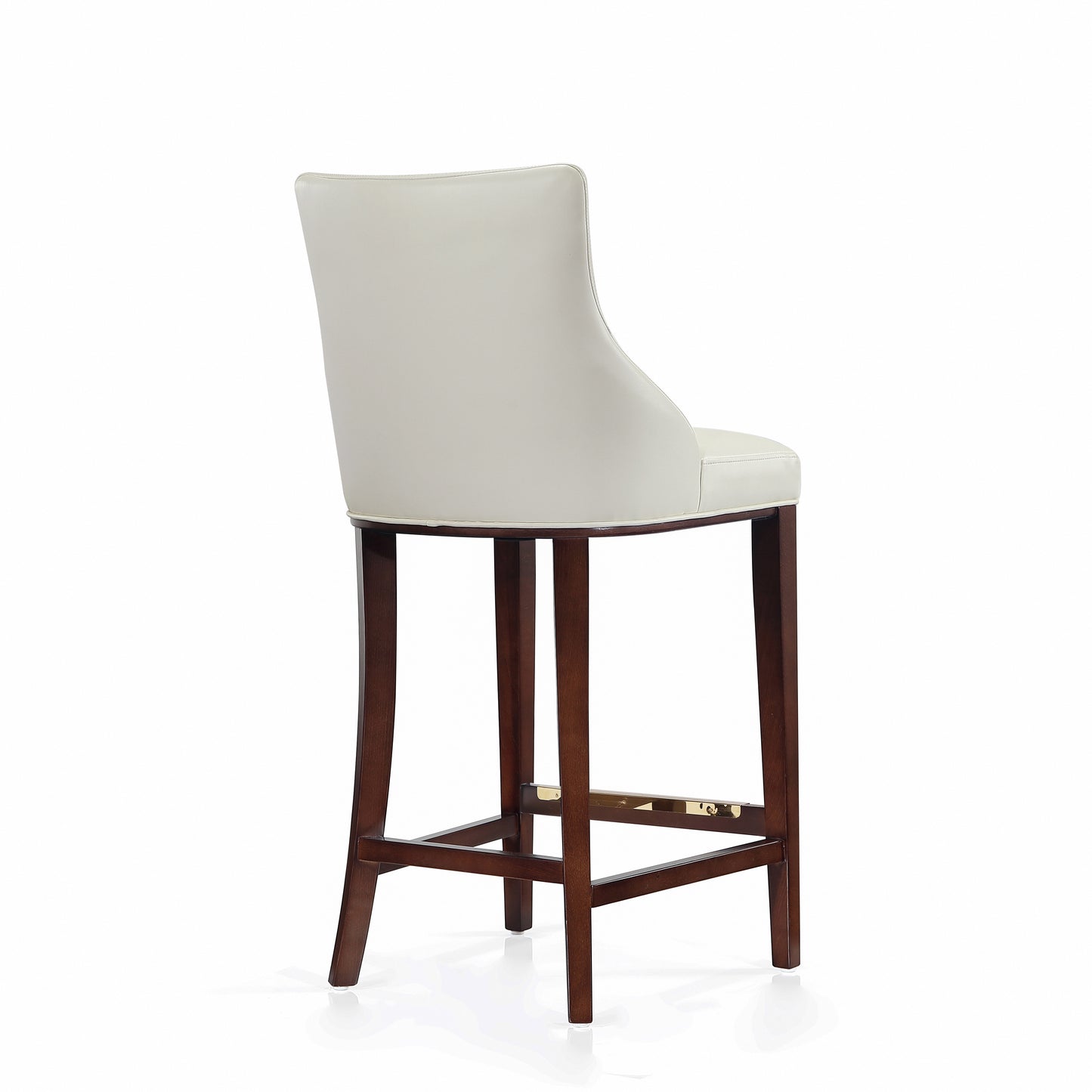 Ivory Wood Barstool - Kitchen Bar Height Seat for Living Room