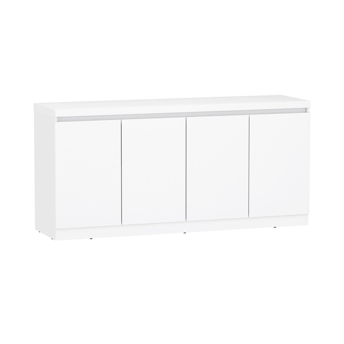 White Particle Board Dining Room Buffet Sideboard with Storage