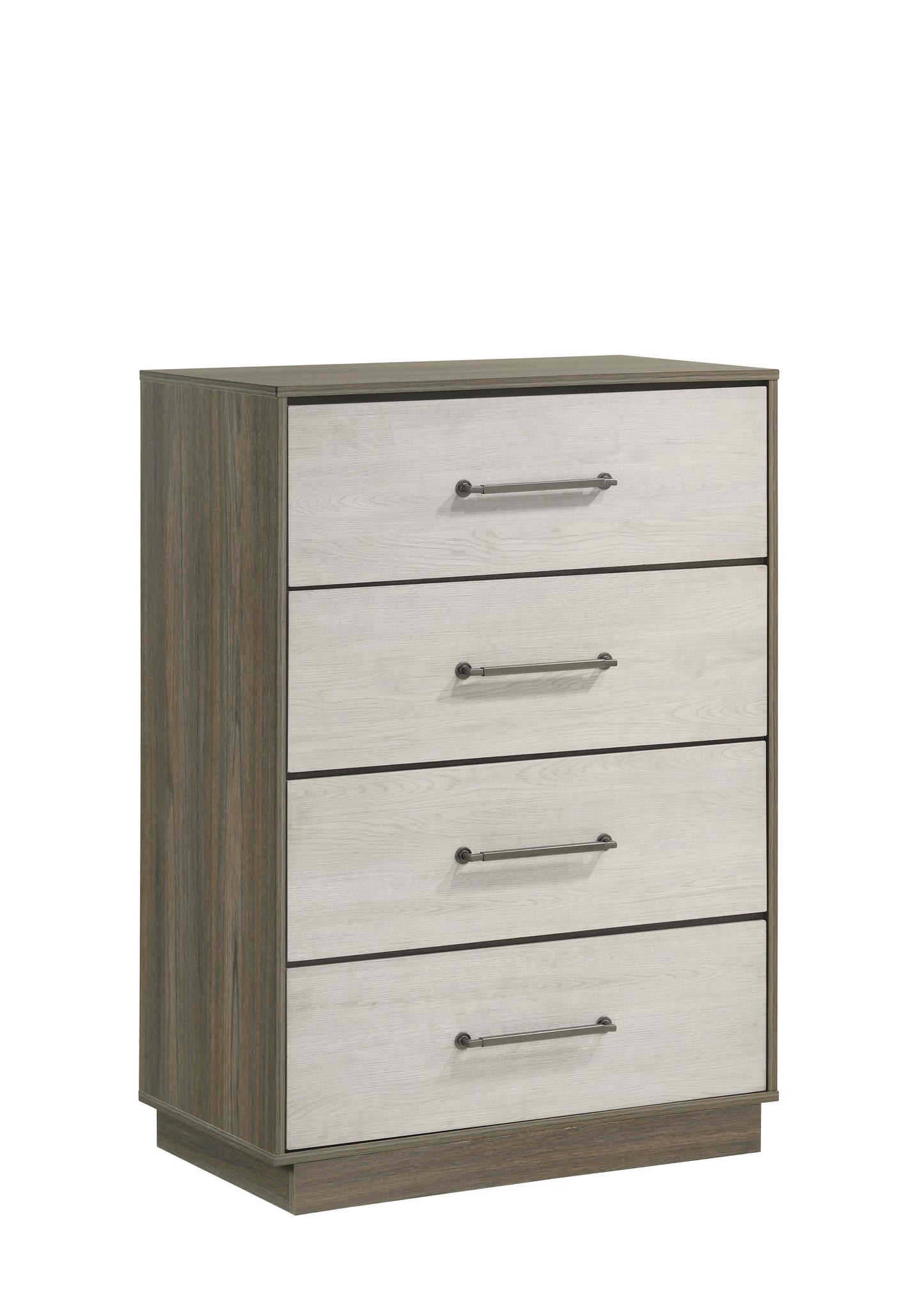 Gem Modern Style 4-Drawer Chest Made with Wood in Beige & Brown