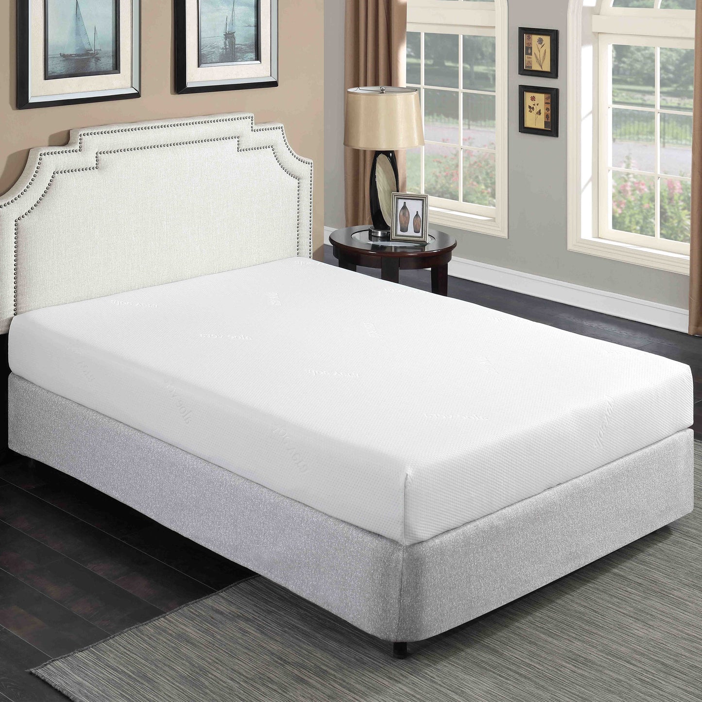 Plush 8 in. Medium Gel Memory Foam Mattress for Twin XL Size Bed in a Box with Breathable White Aloe Vera Cover