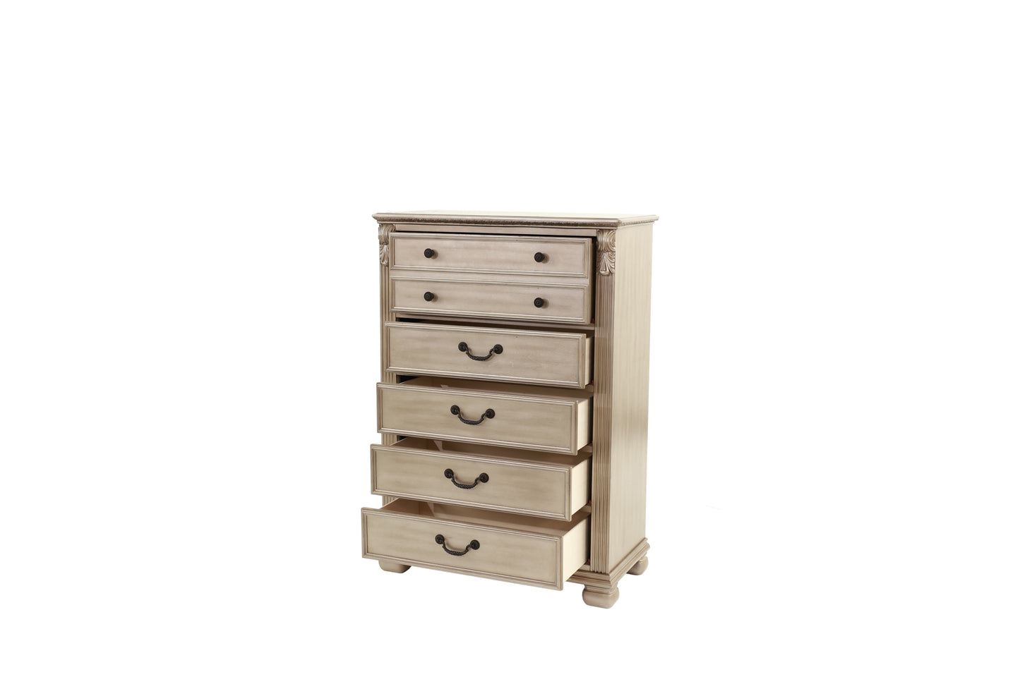 Antique Silver Chest of Drawers - Bedroom Storage Dresser