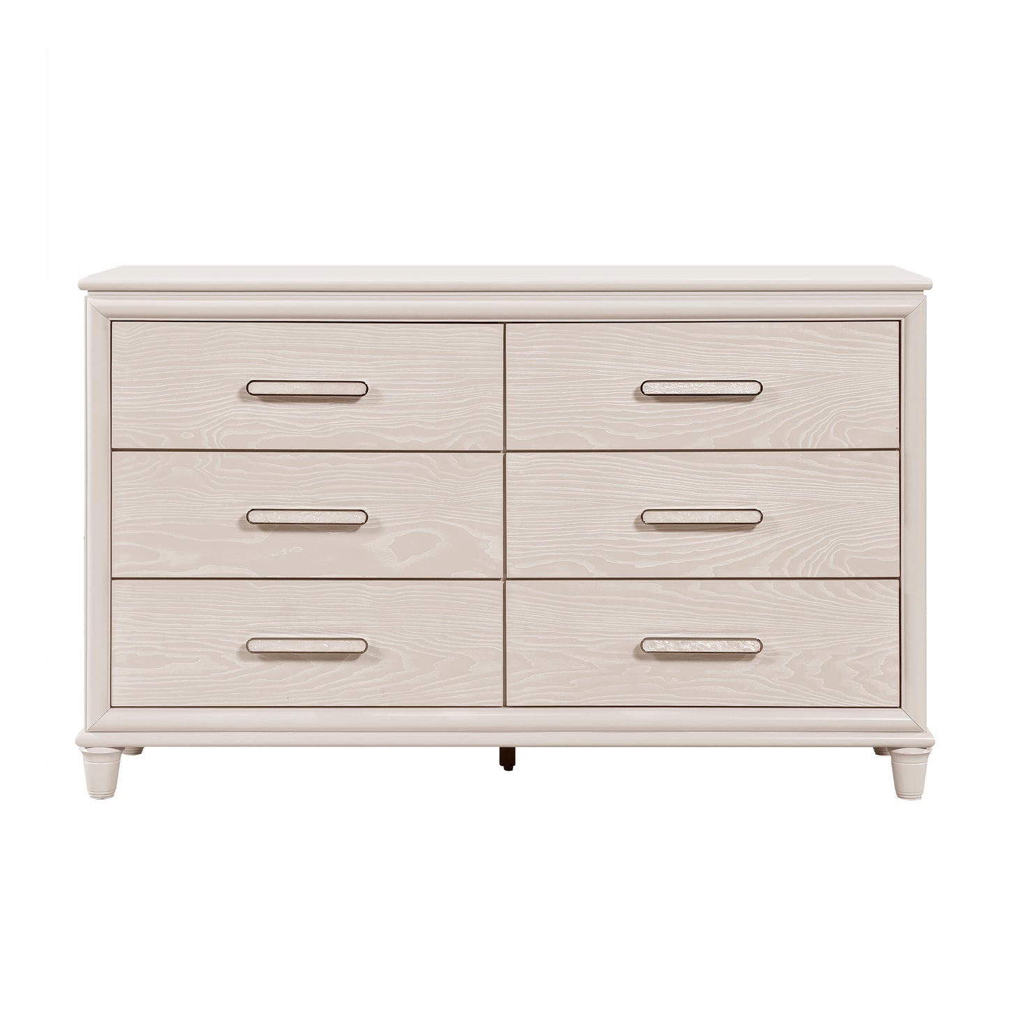 Modern Glam Style Six-Drawer Dresser with Jewelry Trays Wooden Bedroom Furniture 1pc