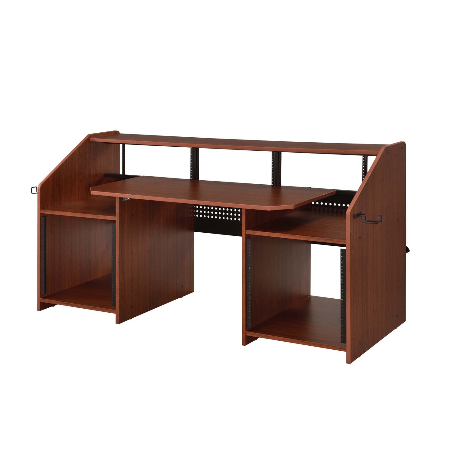 Rectangular Music Desk with 2 Open Compartment, Cherry