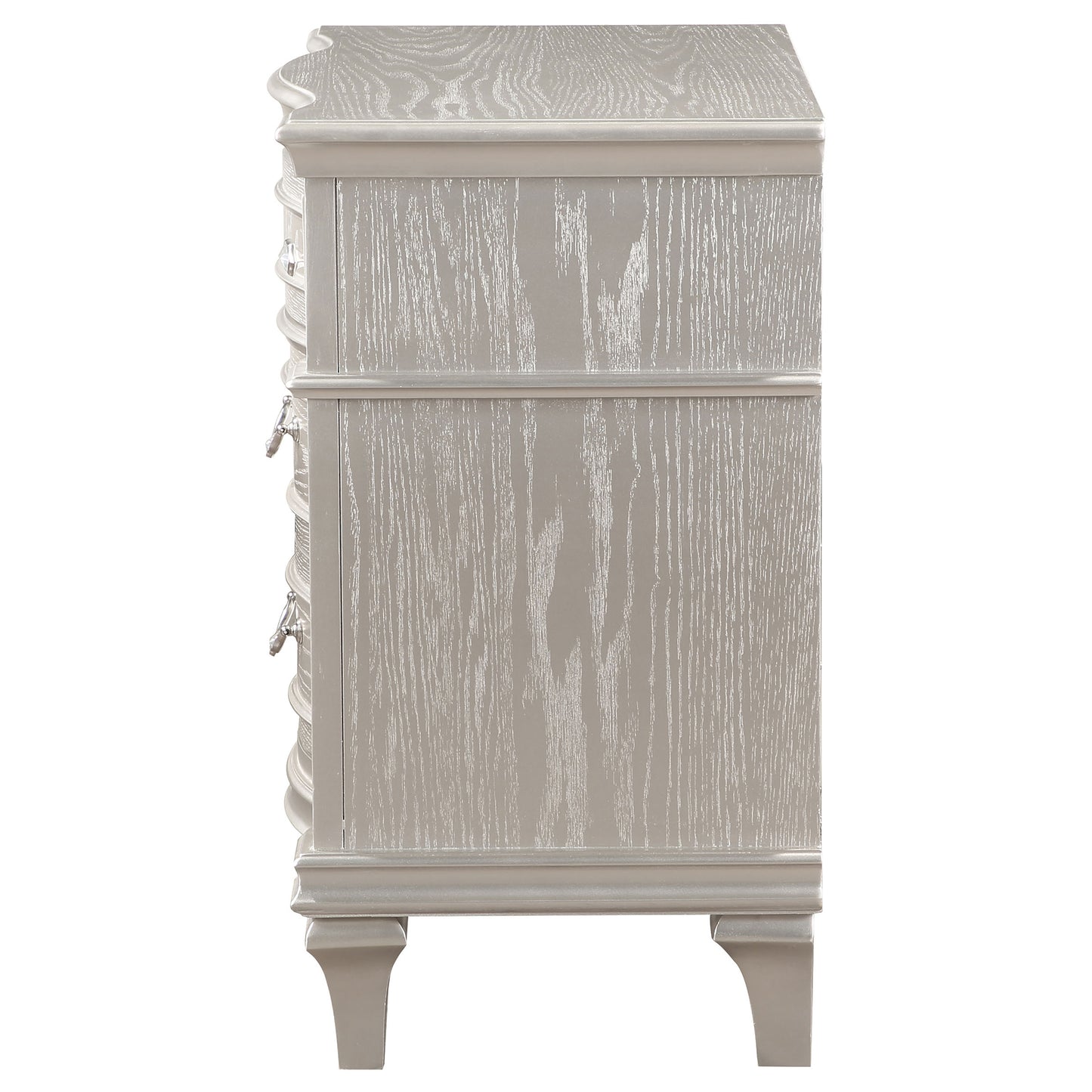 Evangeline Oak 3-Drawer Nightstand - Solid Wood Storage