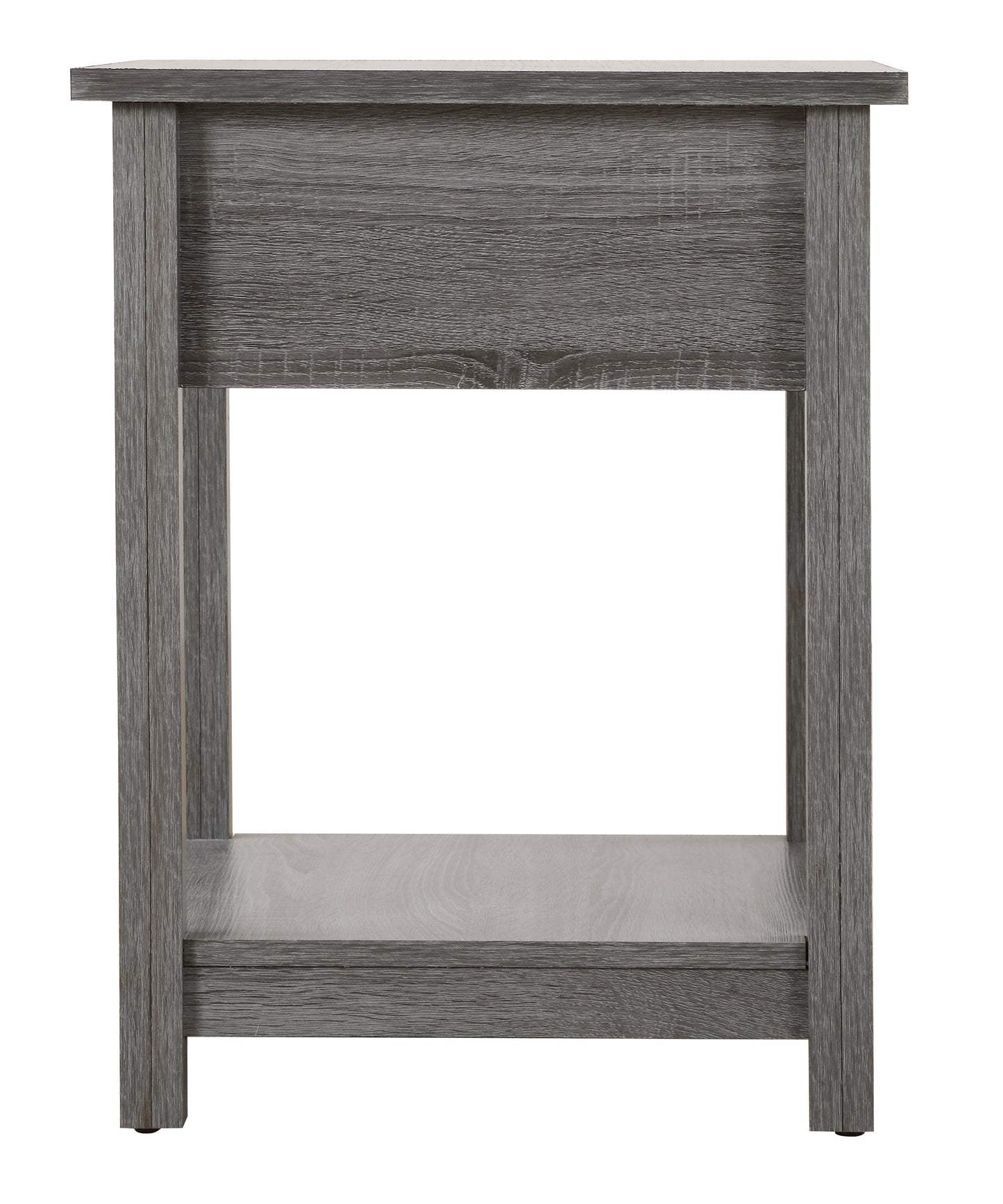 24" Gray Nightstand - Particle Board Nightstand for Bedroom