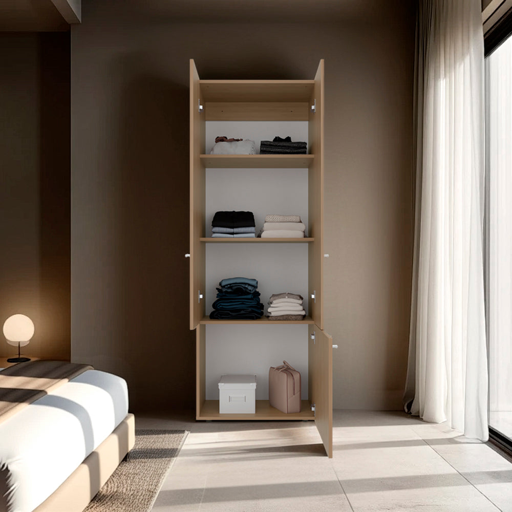 Soham Closet System Duo Dresser - Beige Engineered Wood Storage