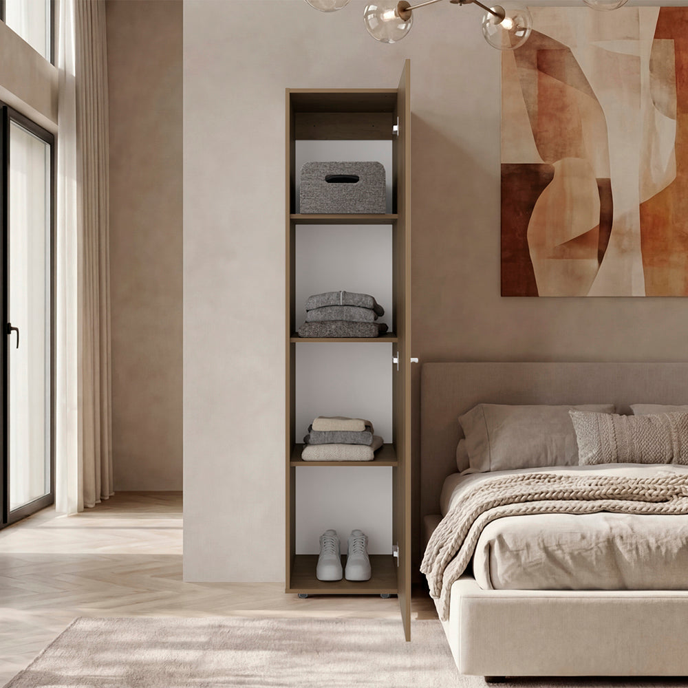 Beige Engineered Wood Dresser - 70" Wide for Bedroom