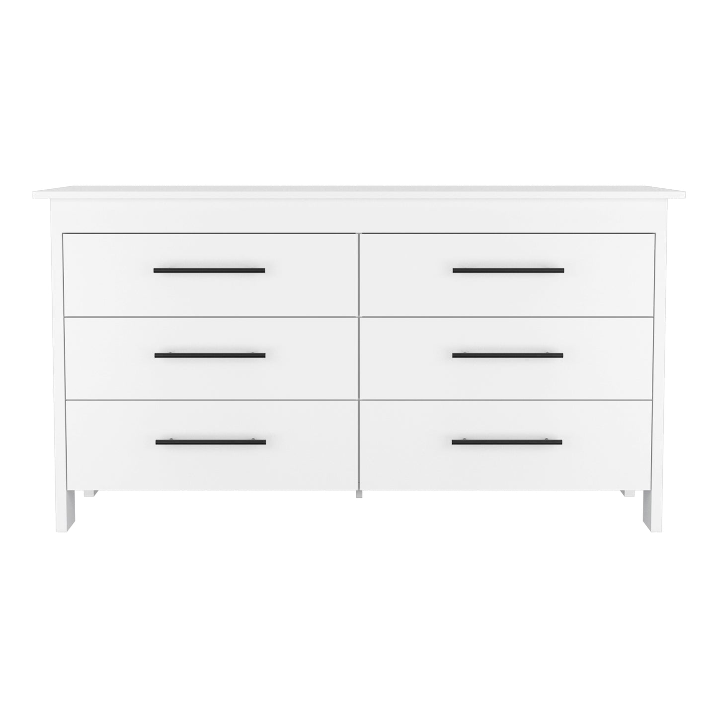 6 Drawer Double Dresser Wezz, Bedroom, White