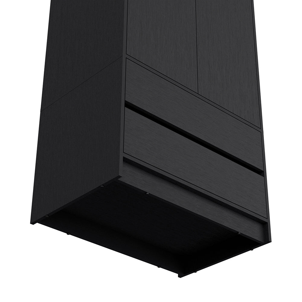 Avra 2-Door Armoire - Black Particle Board for Bedroom