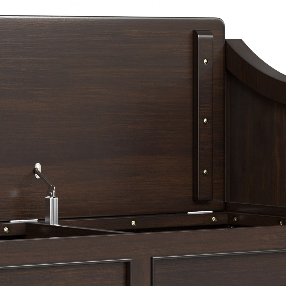 Chestnut Wood Entryway Bench with Storage