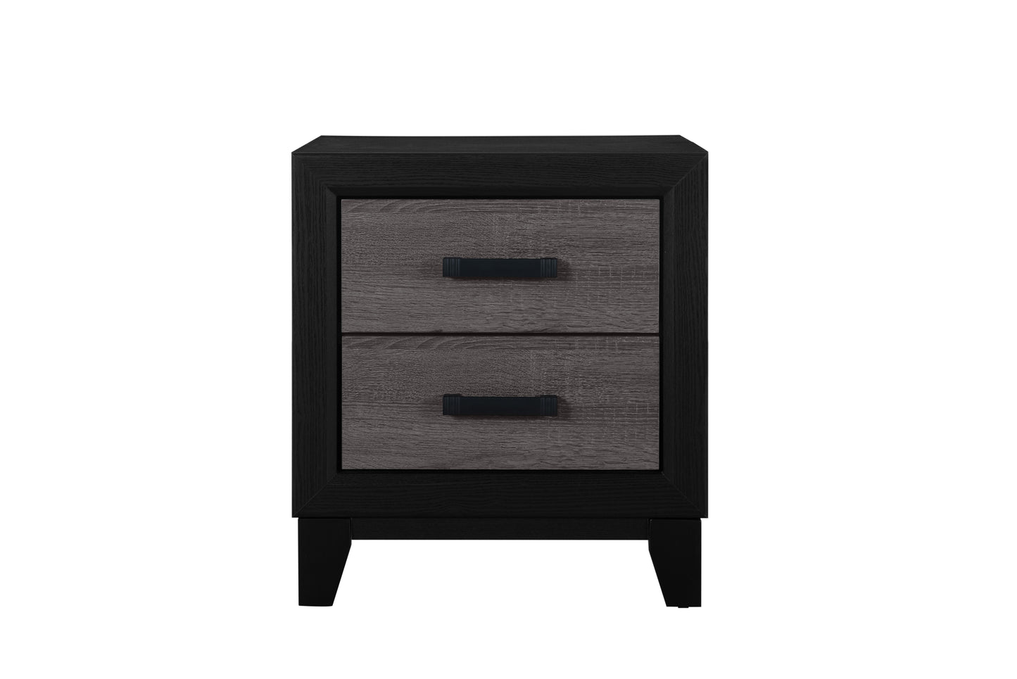 SOLUTO GREY AND BLACK NIGHTSTAND