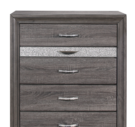 Gray 6 Drawer Dresser - Modern Bedroom Storage