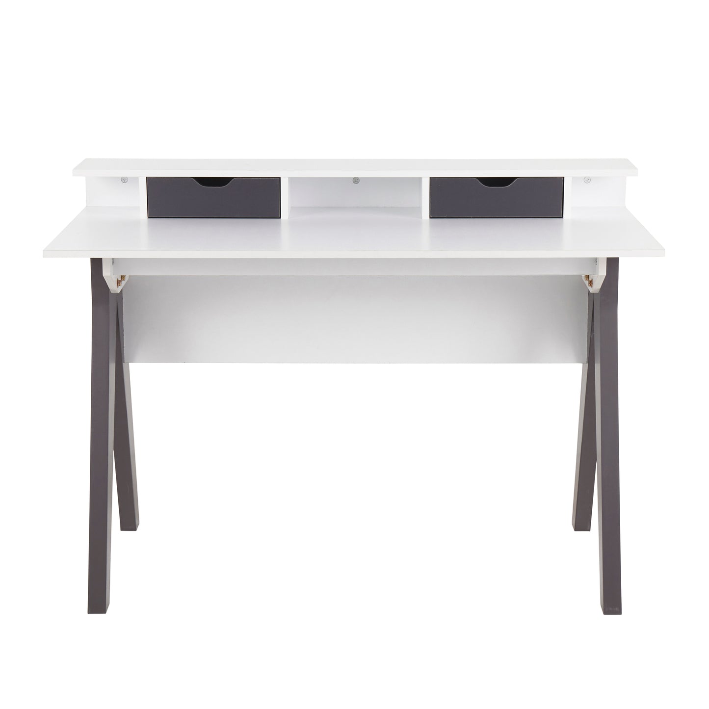 White Wood Wishbone Desk - Contemporary Office Table for Home Office