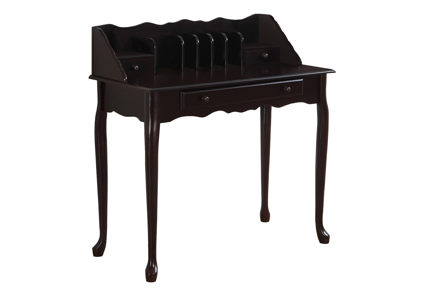 Computer Desk, Home Office, Laptop, Storage Drawers, 36"l, Work, Brown Wood, Traditional