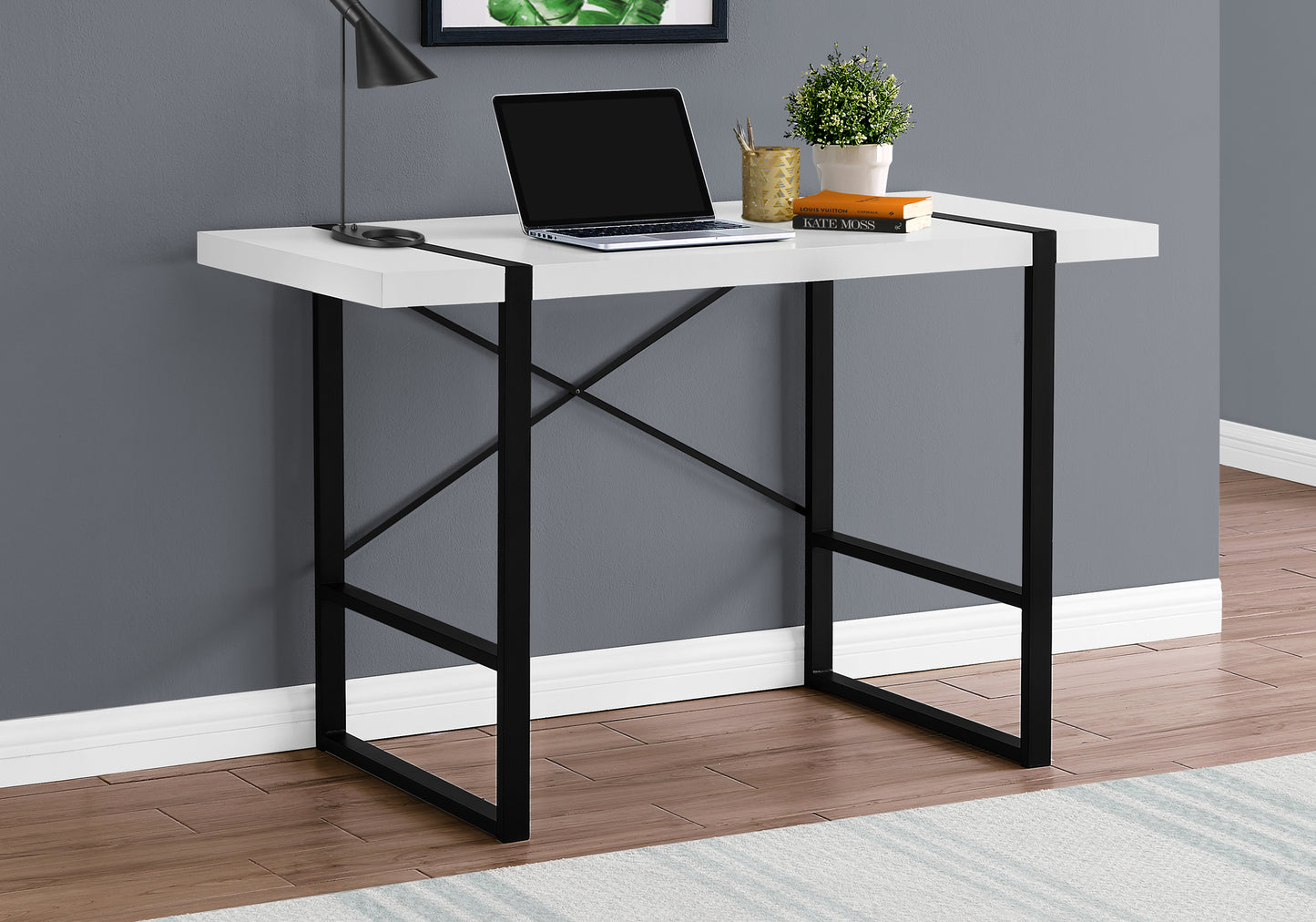 White Computer Desk - 48" L Workstation for Home Office